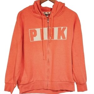 Victoria's Secret PINK Neon Y2k Sweatshirt Hoodie Full‎ Zip Outdoor Active sz SM